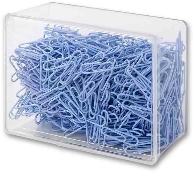 Victory Office Product SPINACZE BIUROWE VICTORY OFFICE 28MM 800 SZT. OKRĄGŁE PASTELOWE JASNOFIOLETOWE POJEMNIK PLASTIKOWY 1