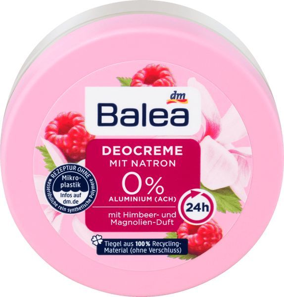 Balea Med Dezodorant w Kremie z Sodą Maliny Magnolie 1