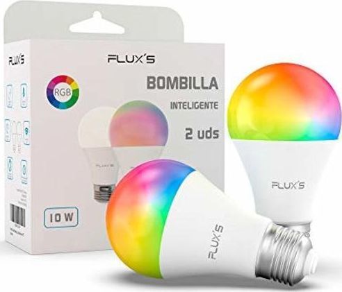 fluxs Inteligentna Żarówka Fluxs LED Wi-fi E27 10W Wielokolorowy (2 pcs) 1