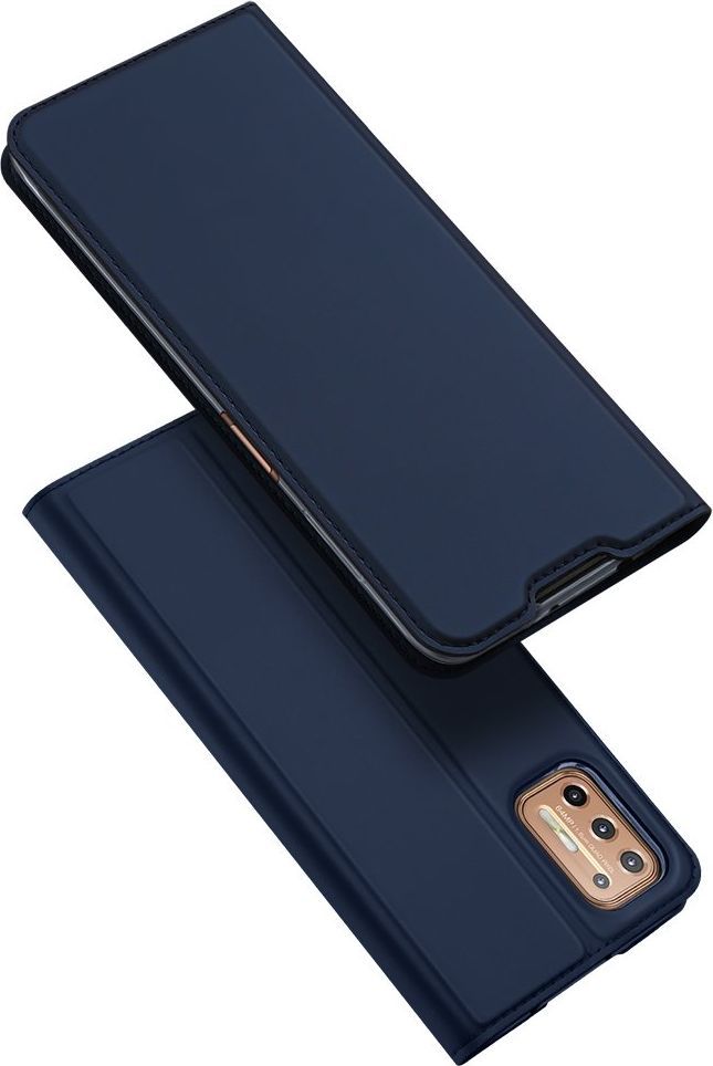 Dux Ducis Etui MOTOROLA MOTO G9+ PLUS z klapką Dux Ducis skórzane Skin Leather granatowe 1