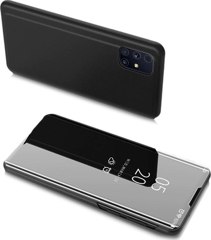 Hurtel Clear View Case futerał etui z klapką Samsung Galaxy M51 czarny 1