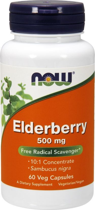 NOW Foods NOW Foods - Czarny Bez, 500mg, 60 vkaps 1