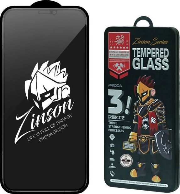 Proda Proda Zinson Anti Spy Tempered Glass szkło hartowane na cały ekran z filtrem Privacy iPhone 12 Pro / iPhone 12 czarny 1