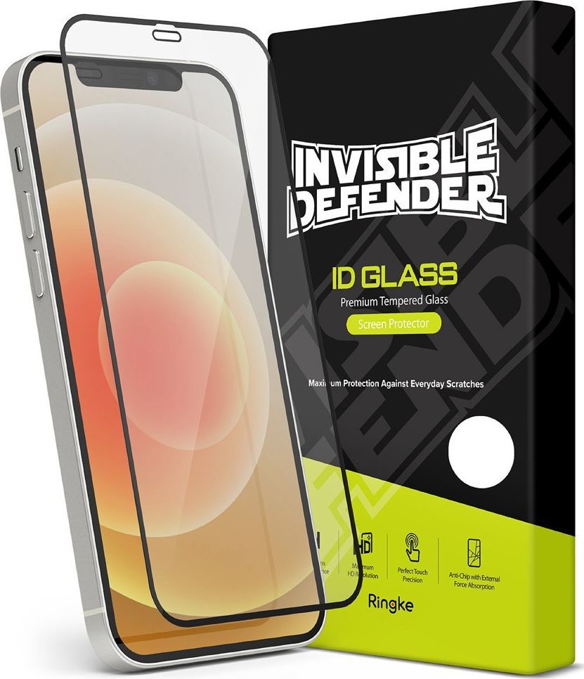 Ringke Ringke Invisible Defender ID Full Glass szkło hartowane 9H na cały ekran z ramką iPhone 12 Pro / iPhone 12 (G7F023) (case friendly) 1