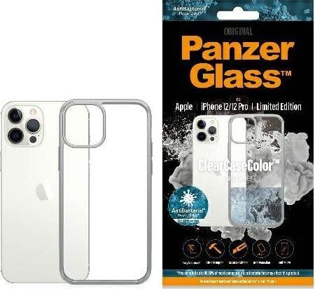 PanzerGlass Etui ClearCase do iPhone 12/12 Pro Satin Silver Antibacterial 1