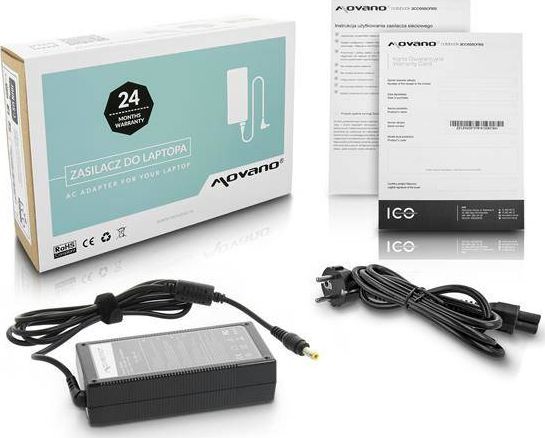 Zasilacz do laptopa Movano 72 W, 2.5 mm, 4.5 A, 16 V 1