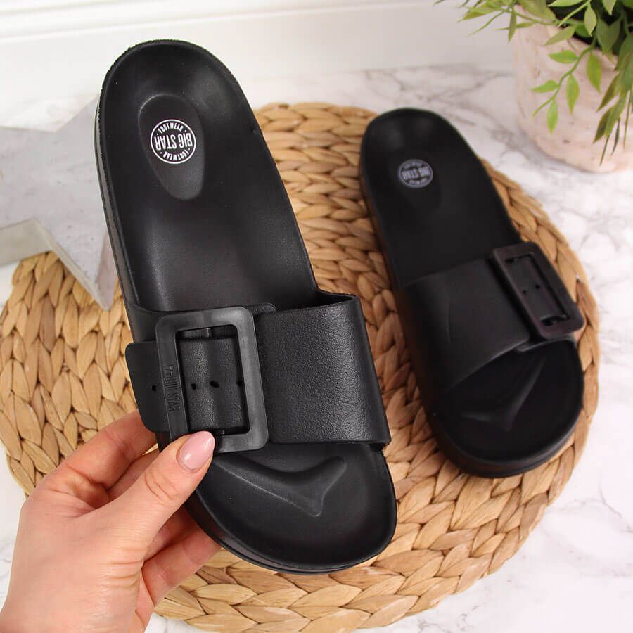 Big Star Klapki damskie piankowe plażowe czarne Big Star FF274A389 38 1