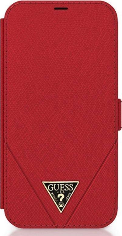 Guess Guess GUFLBKP12LVSATMLRE iPhone 12 Pro Max 6,7" czerwony/red book Saffiano 1