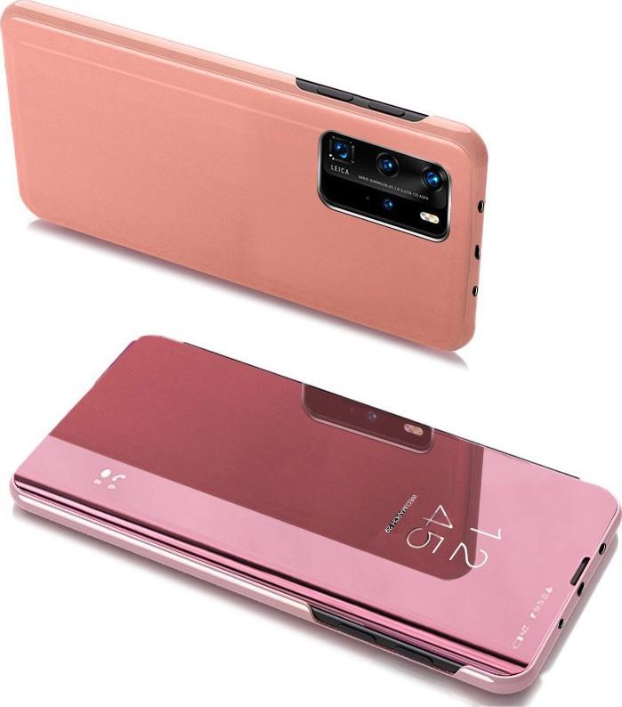 Hurtel Clear View Case futerał etui z klapką Xiaomi Mi 10 Pro / Xiaomi Mi 10 różowy 1