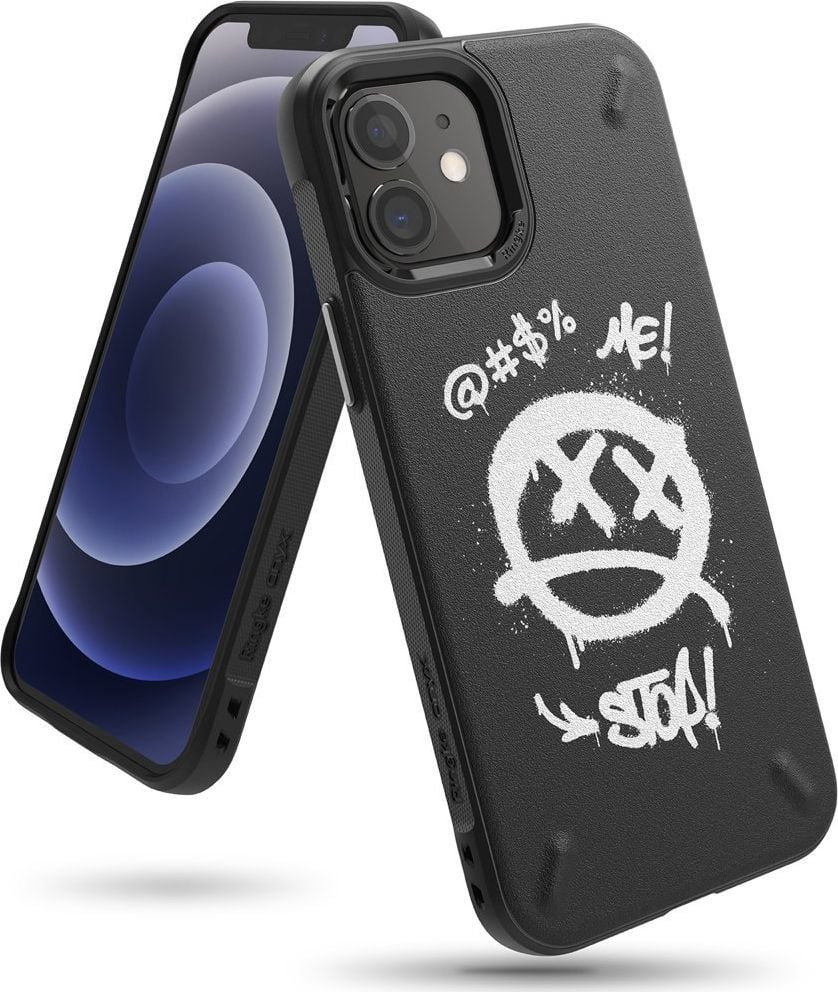 Ringke Ringke Onyx Design wytrzymałe etui pokrowiec iPhone 12 mini czarny (Graffiti) (OXAP0030) 1