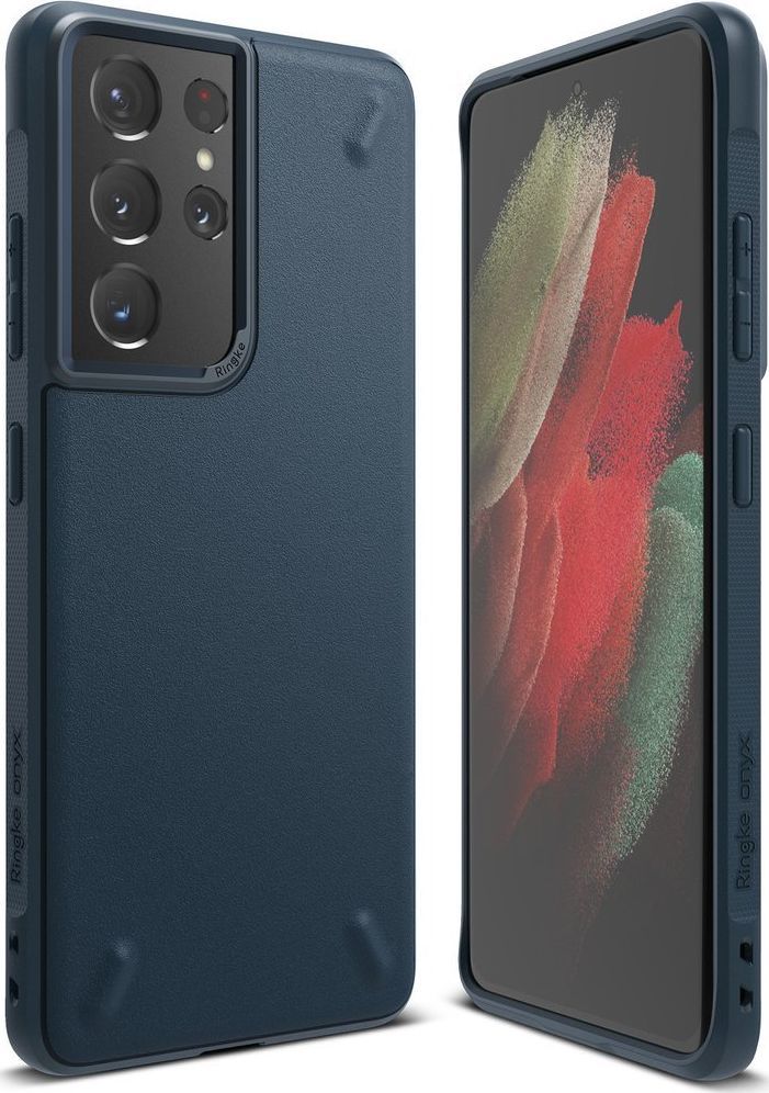 Ringke Ringke Onyx wytrzymałe etui pokrowiec Samsung Galaxy S21 Ultra 5G granatowy (OXSG0030) 1