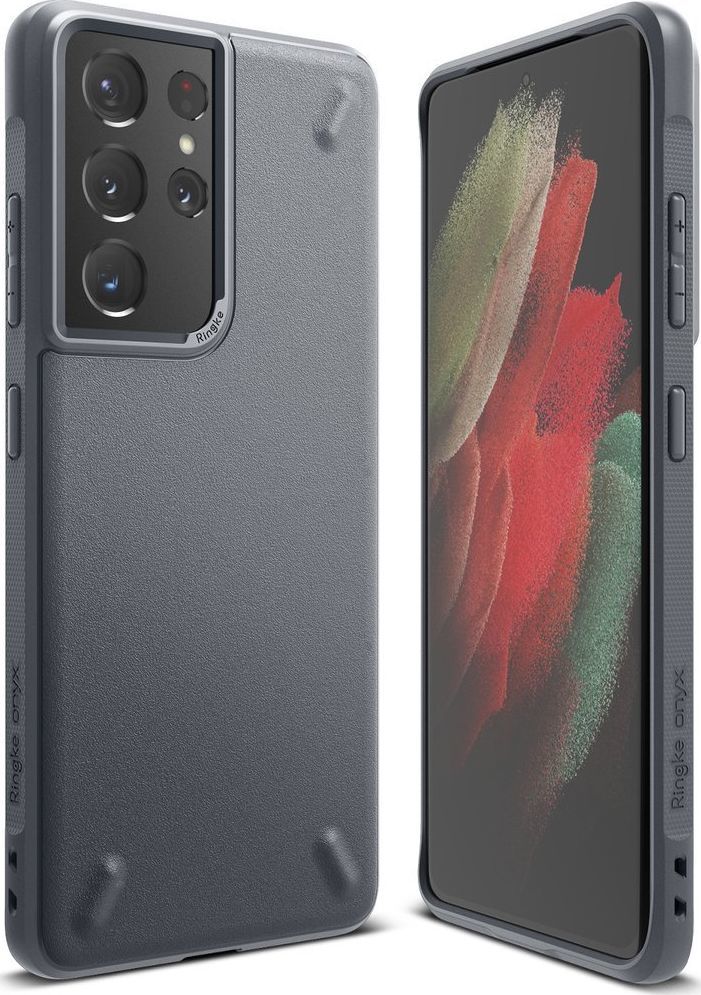 Ringke Ringke Onyx wytrzymałe etui pokrowiec Samsung Galaxy S21 Ultra 5G szary (OXSG0033) 1