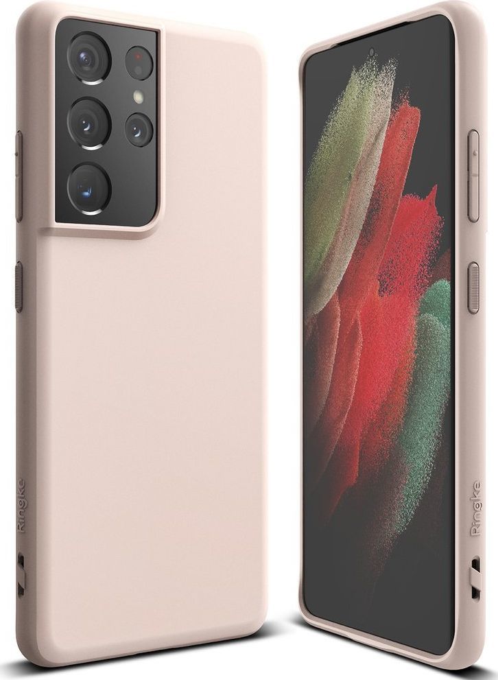Ringke Ringke Air S ultracienkie żelowe etui pokrowiec Samsung Galaxy S21 Ultra 5G różowy (ADSG0035) 1