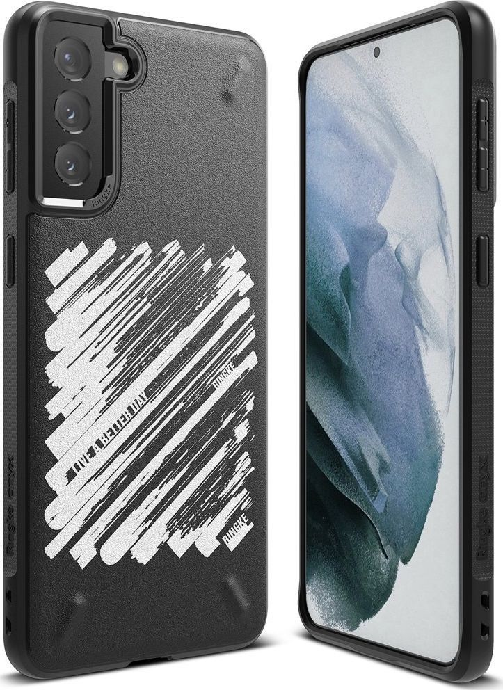 Ringke Ringke Onyx Design wytrzymałe etui pokrowiec Samsung Galaxy S21 5G czarny (Paint) (OXAP0051) 1