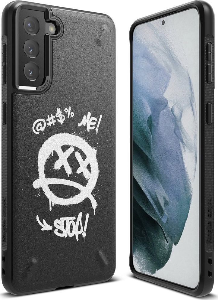 Ringke Ringke Onyx Design wytrzymałe etui pokrowiec Samsung Galaxy S21+ 5G (S21 Plus 5G) czarny (Graffiti) (OXAP0055) 1