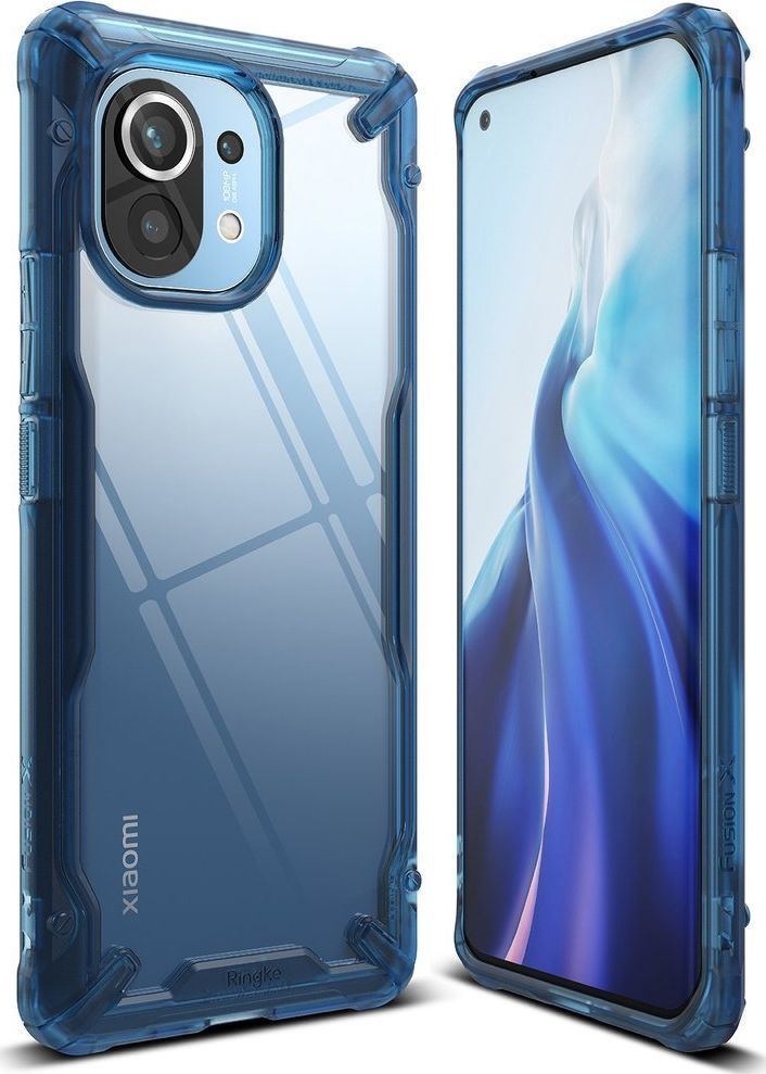 Ringke Ringke Fusion X etui pancerny pokrowiec z ramką Xiaomi Mi 11 niebieski (FXXI0031) 1