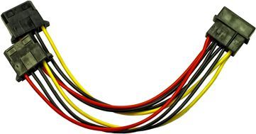Inter-Tech 4pin / 2x 4pin Molex, 0.15m (16688) 1