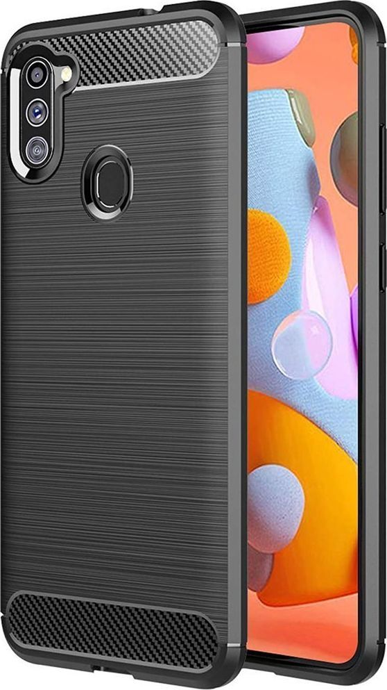 Hurtel Carbon Case elastyczne etui pokrowiec Samsung Galaxy A11 / M11 niebieski 1