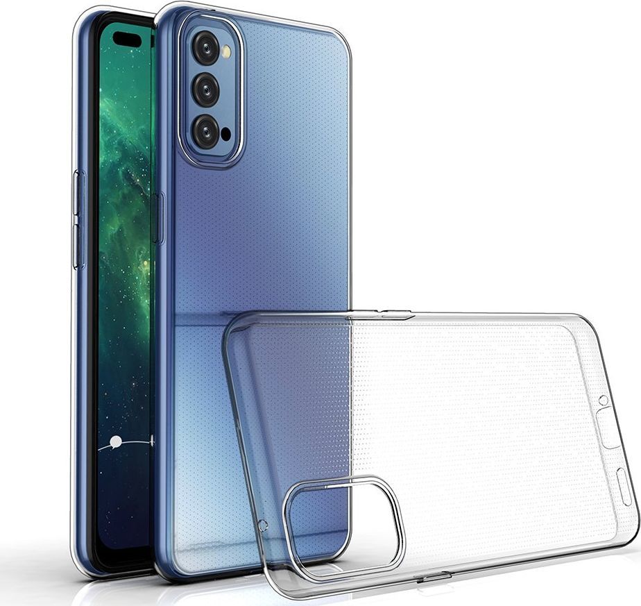 Hurtel Żelowy pokrowiec etui Ultra Clear 0.5mm Oppo Reno 4 przezroczysty 1