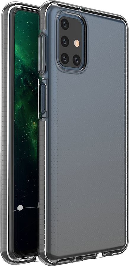 Hurtel Spring Case pokrowiec żelowe etui z kolorową ramką do Samsung Galaxy M31s czarny 1