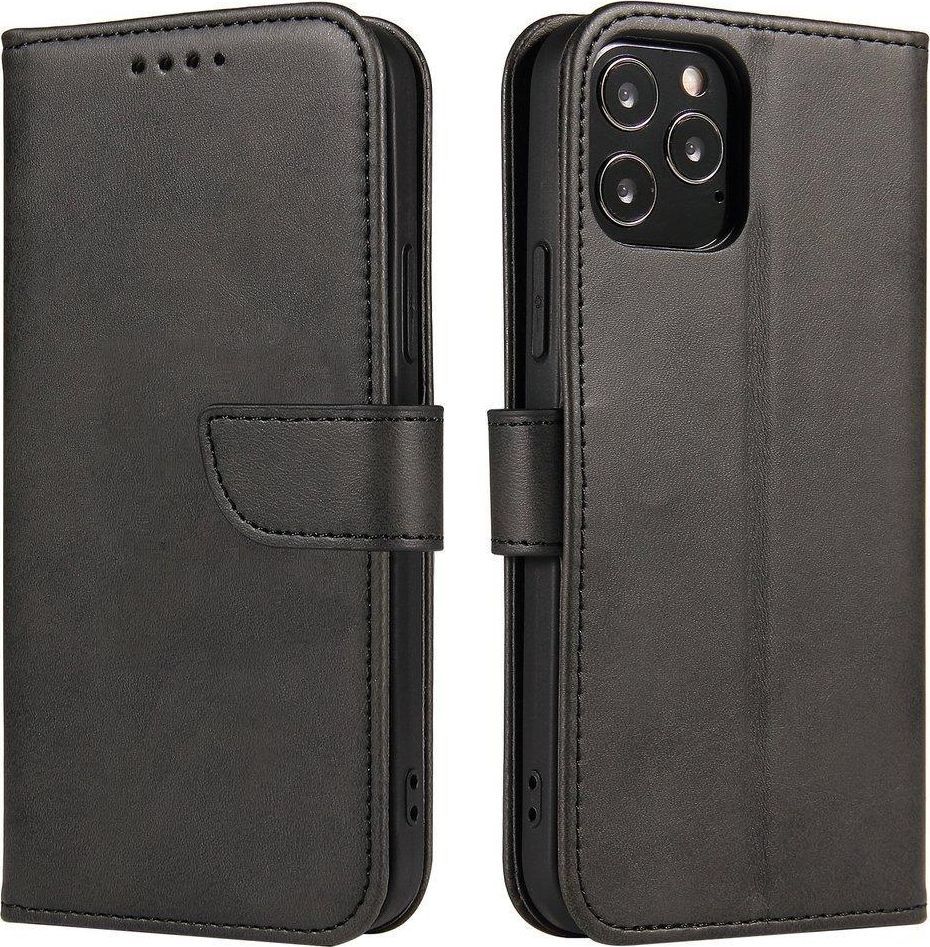Hurtel Magnet Case elegancki futerał etui pokrowiec z klapką i funkcją podstawki Xiaomi Redmi 9 czarny 1