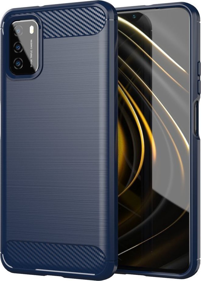 Hurtel Carbon Case elastyczne etui pokrowiec Xiaomi Poco M3 / Xiaomi Redmi 9T niebieski 1