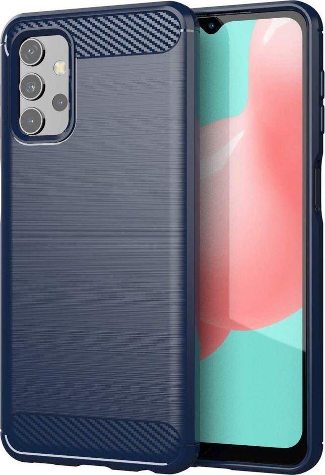Hurtel Carbon Case elastyczne etui pokrowiec Samsung Galaxy A32 5G niebieski 1