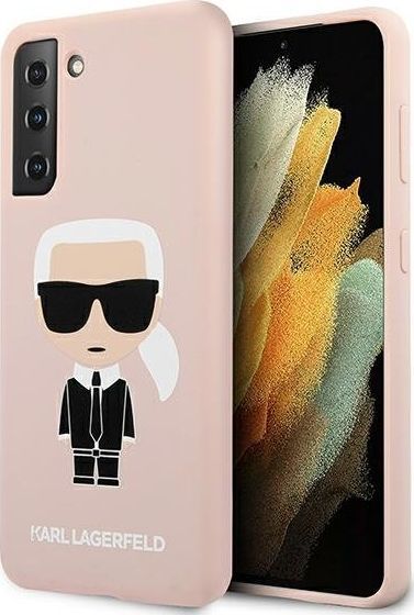 Karl Lagerfeld Karl Lagerfeld KLHCS21MSLFKPI S21+ G996 hardcase jasnoróżowy/pink Silicone Iconic 1