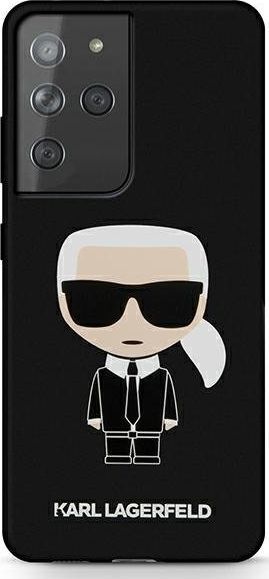 Karl Lagerfeld Karl Lagerfeld KLHCS21LSLFKBK S21 Ultra G998 hardcase czarny/black Silicone Iconic 1