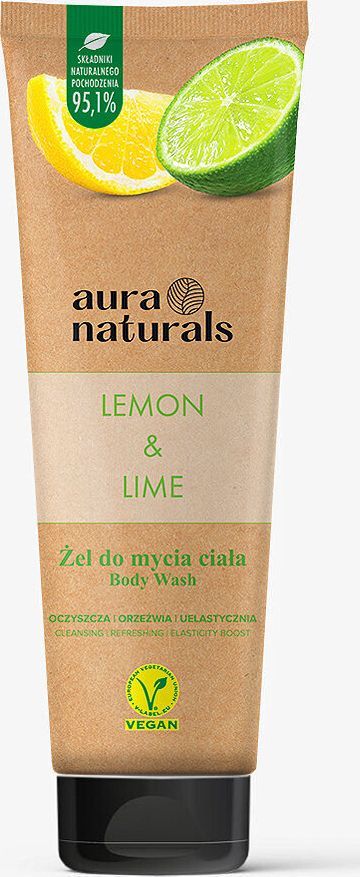 AURA AURA NATURALS_Lemon Lime żel do mycia ciała oczyszcza, orzeźwia, uelastycznia 250ml 1