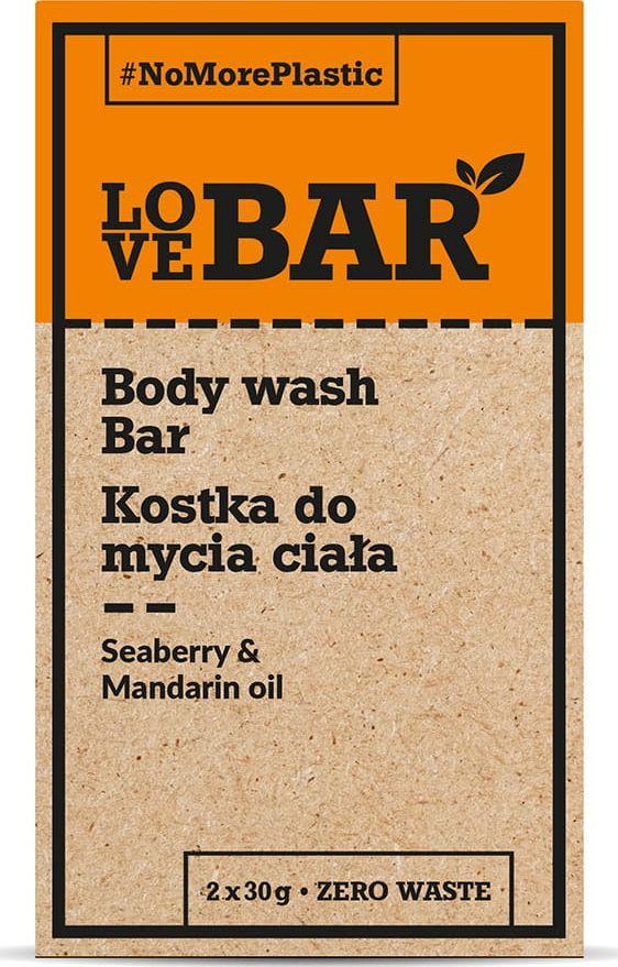 Love Bar LOVE BAR_Body Wash Bar kostka do mycia ciała Rokitnik Mandarynkowy Olej 2x30g 1