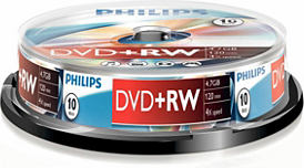  Philips DVD+RW 4.7 GB 4x 10 sztuk (DW4S4B10F/10) 1