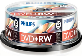 Philips DVD+RW 4.7 GB 4x 25 sztuk (DW4S4B25F/00) 1