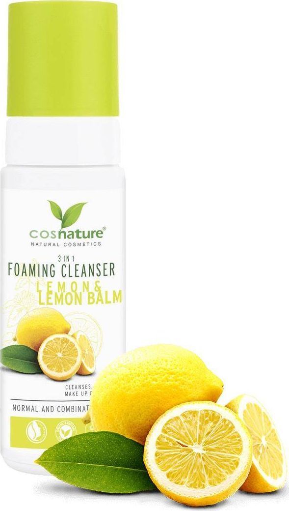 Cosnature Foaming Cleanser 3in1 naturalna pianka oczyszczająca z cytryną i melisą 150ml 1