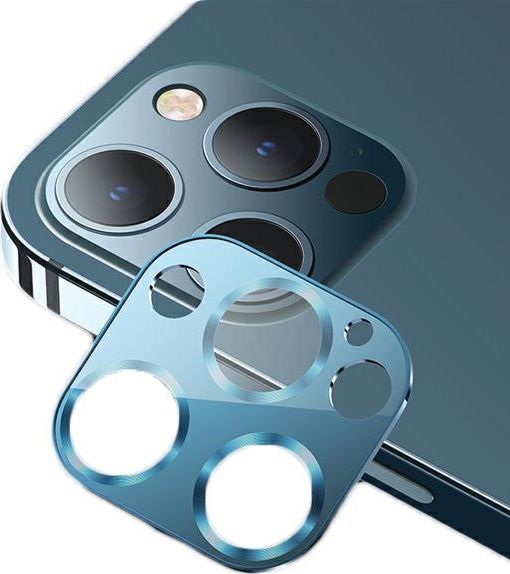 Usams USAMS Camera Lens Glass iPhone 12 Pro Max metal niebieski/blue BH707JTT04 (US-BH707) 1
