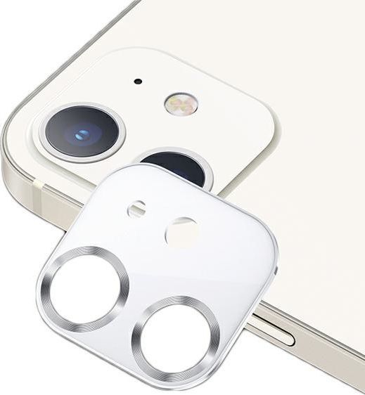 Usams USAMS Camera Lens Glass iPhone 12 mini metal biały/white BH706JTT02 (US-BH706) 1