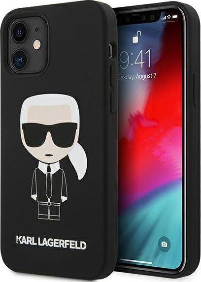 Karl Lagerfeld Karl Lagerfeld KLHCP12SSLFKBK iPhone 12 mini 5,4" hardcase czarny/black Silicone Iconic 1