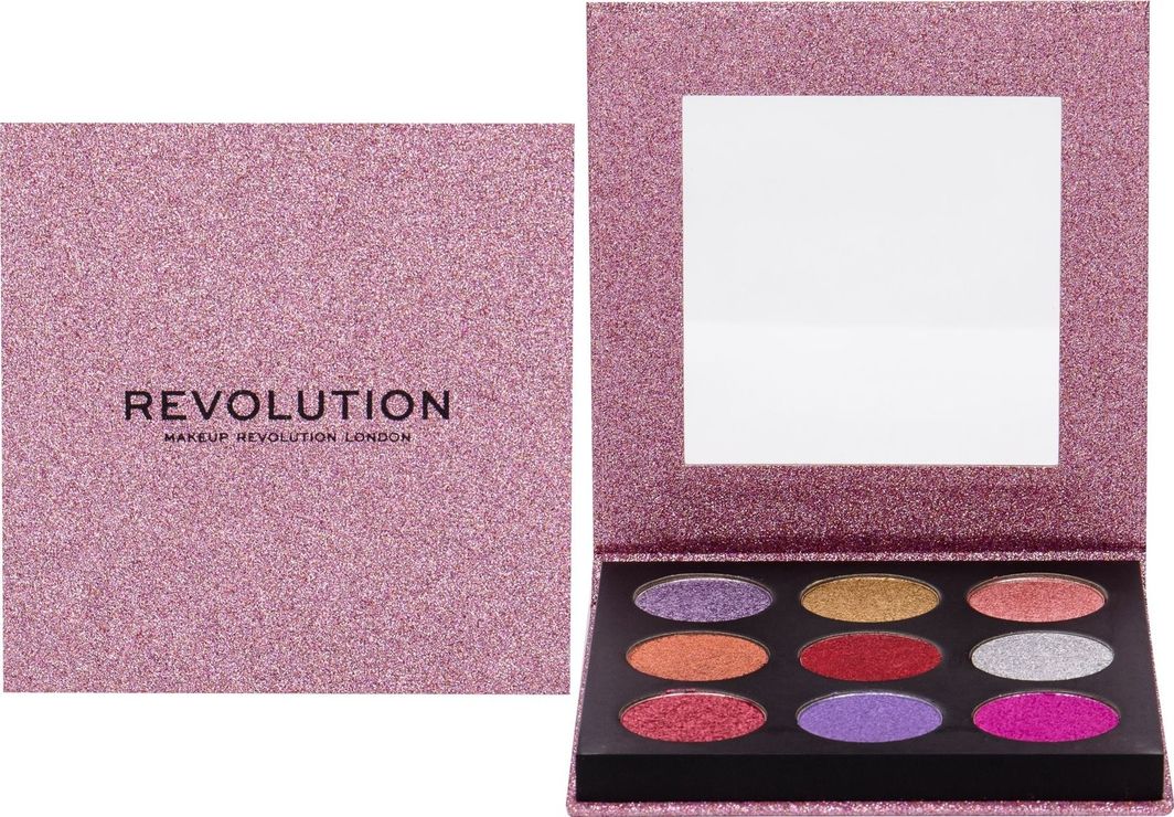 MAKE UP REVOLUTION REVOLUTION Paleta Prasowanych Brokatow Diva 1