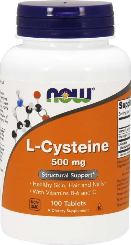 NOW Foods NOW Foods - L-Cysteina, 500 mg, 100 tabletek 1