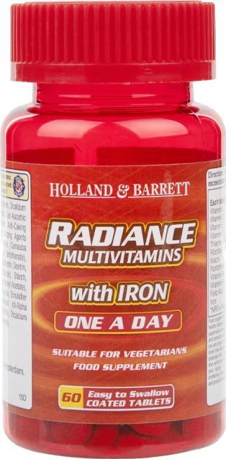 Holland & Barrett Holland & Barrett - Radiance Multiwitaminy z Żelazem, 60 tabletek 1