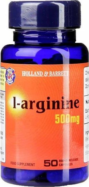 Holland & Barrett Holland & Barrett - L-Arginina, 500mg, 50 kapsułek 1