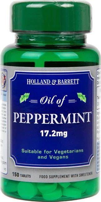 Holland & Barrett Holland & Barrett - Olejek z Mięty Pieprzowej, 150 tabletek 1