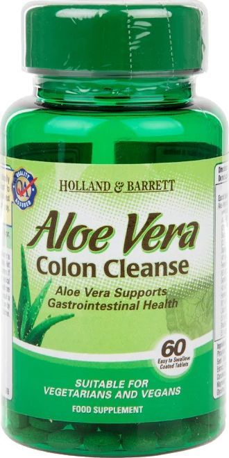 Holland & Barrett Holland & Barrett - Aloes Oczyszczanie Jelit, 330mg, 60 tabletek 1
