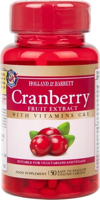 Holland & Barrett Holland & Barrett - Ekstrakt z Owoców Żurawiny, 50 tabletek 1