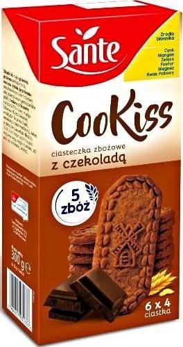 Sante Ciasteczka zbożowe z czekoladą -źródło błonnika- 300 g - CooKiss 1
