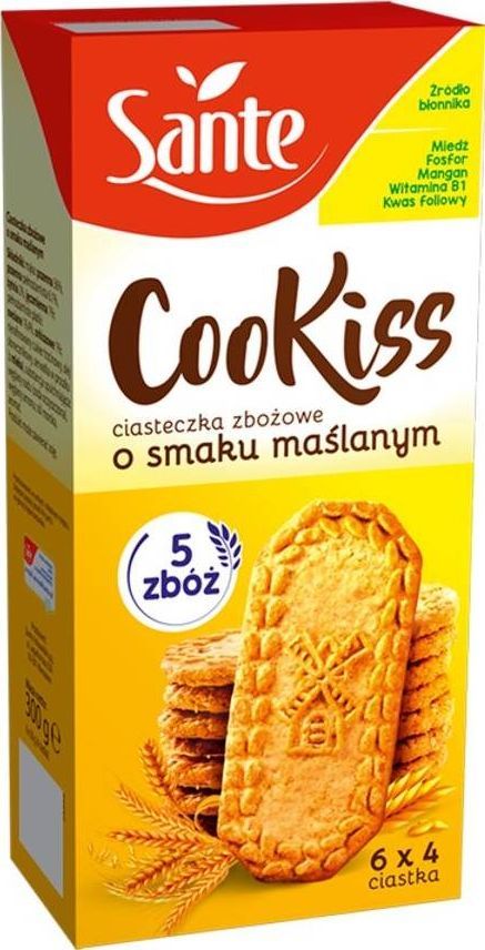 Sante Ciasteczka zbożowe maślane -źródło błonnika- 300 g - CooKiss 1