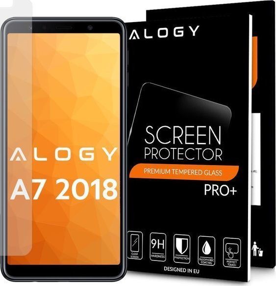 Alogy Szkło hartowane Alogy na ekran do Samsung Galaxy A7 2018 A750 + Szkło na obiektyw przezroczyste 1