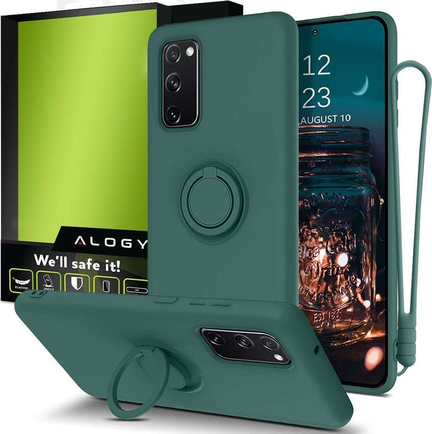Alogy Etui silikonowe Ring Ultra Slim Alogy do Samsung Galaxy S20 Plus Zielone 1