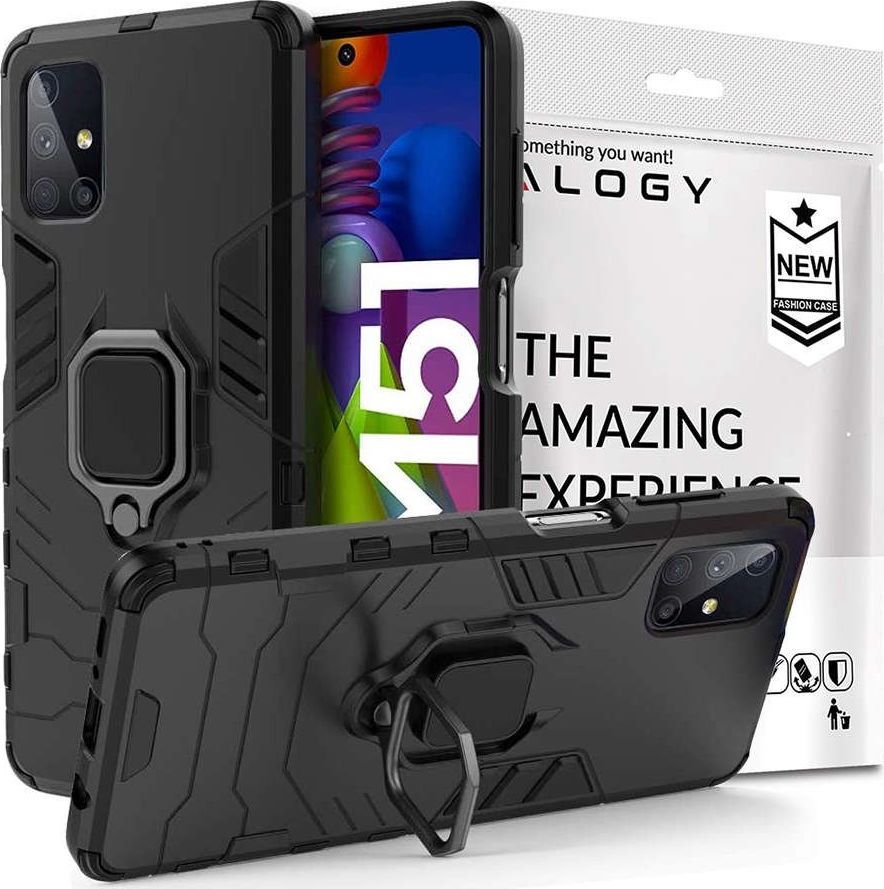 Alogy Etui Alogy Stand Ring Armor do Samsung Galaxy M51 czarne 1