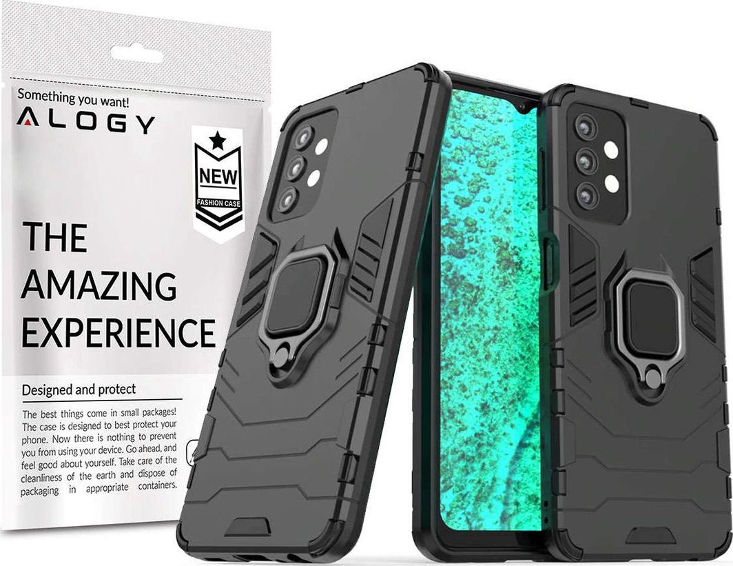 Alogy Etui Stand Ring Armor Samsung Galaxy A32 czarne 1
